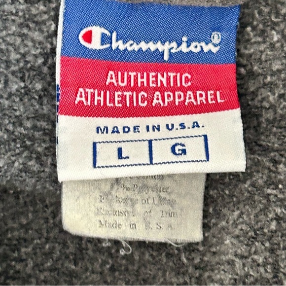 CHAMPION Vtg 90s Authentic Apparel 1/4 Zip FedEx Logo Pullover Made USA Size L - Picture 9 of 12